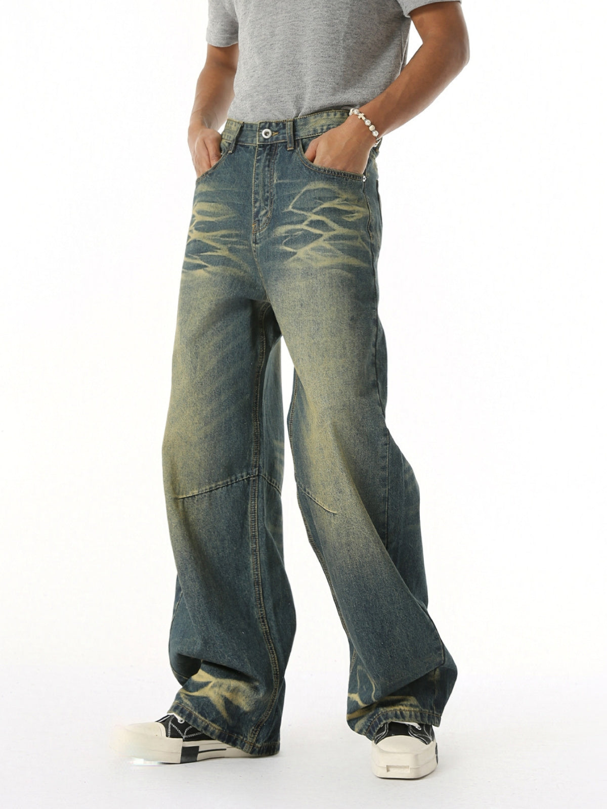 GLACIER - Baggy Basic Jeans