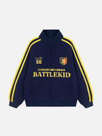 EVERLASTING - Oversized Print Polo Hoodie