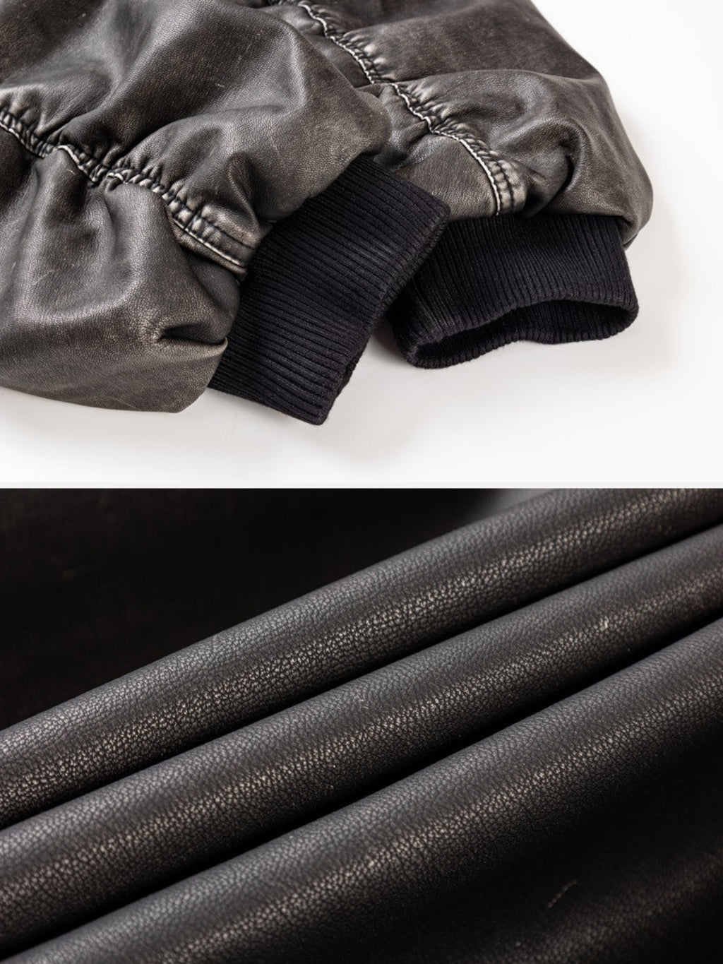 VINTAGED - Leather Basic Oversized Jacket