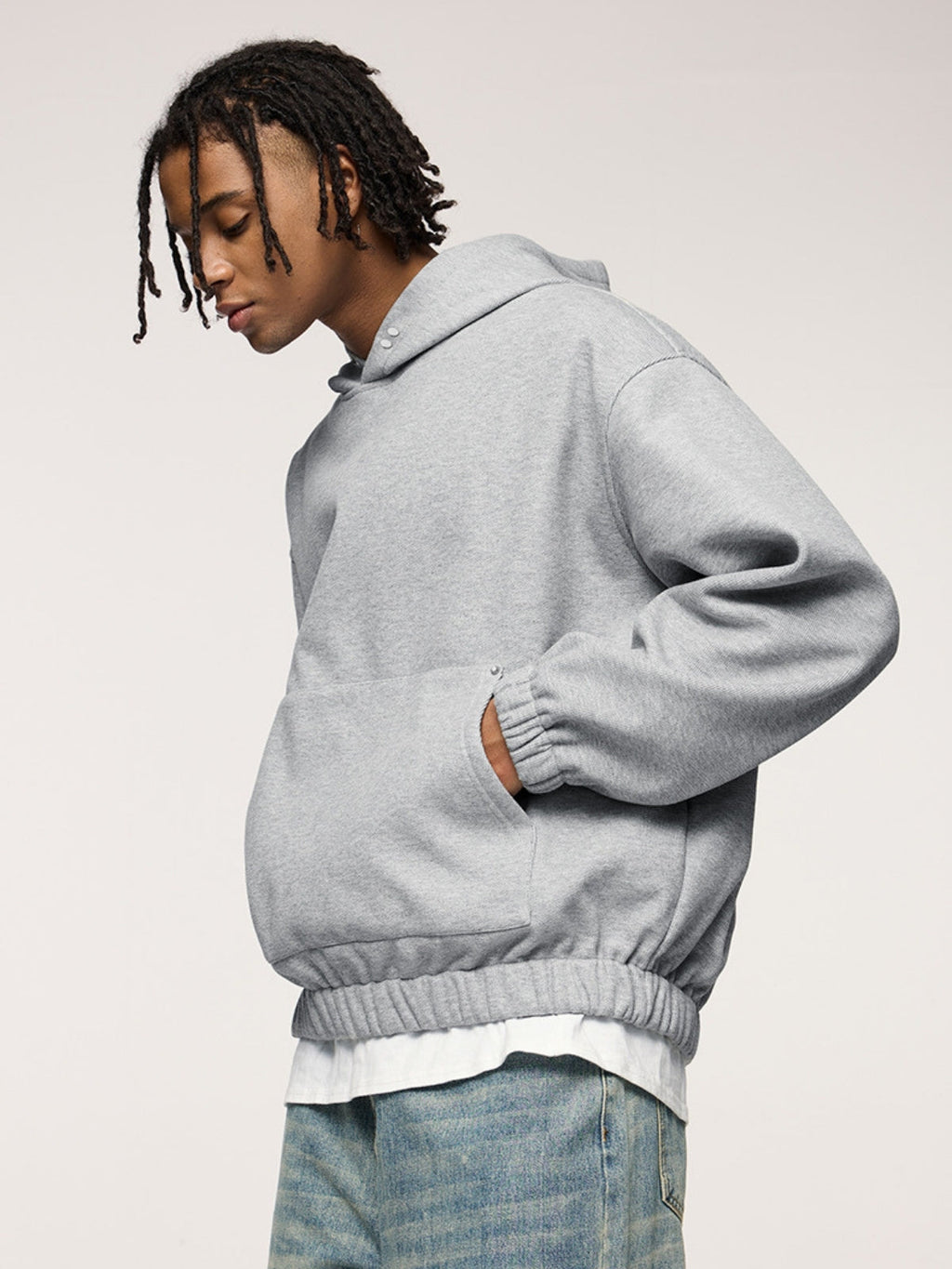 GUMA - Oversized Basic Cropped Hoodie